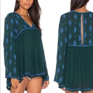Free People Tops Free People Diamond Embroidered Tunic.